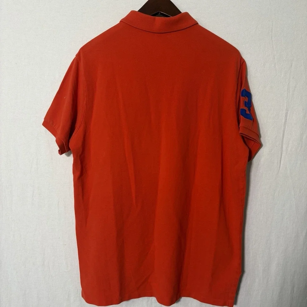 Polo Ralph Lauren Shirt Mens XL Red Big Pony Custom Fit #3 Short Sleeve Golf